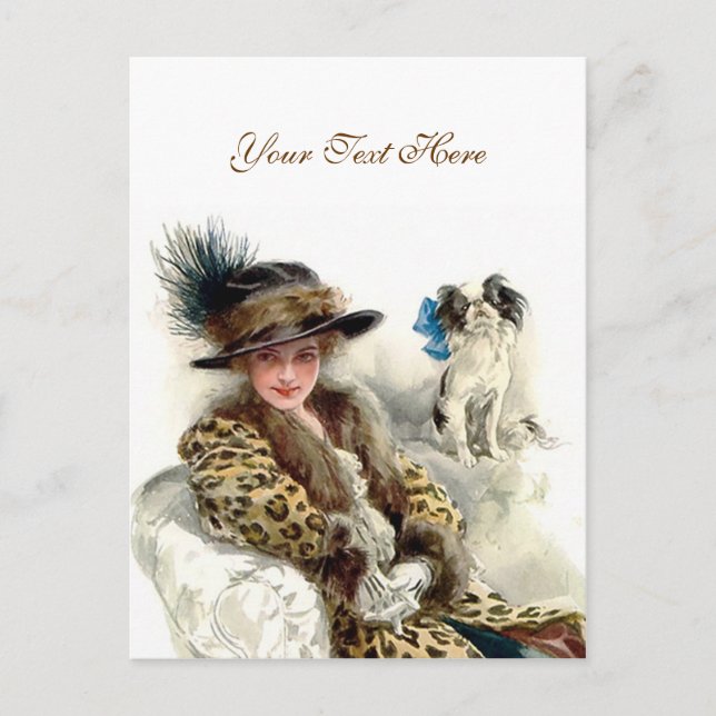 Postal Con su perro 2 (Anverso)