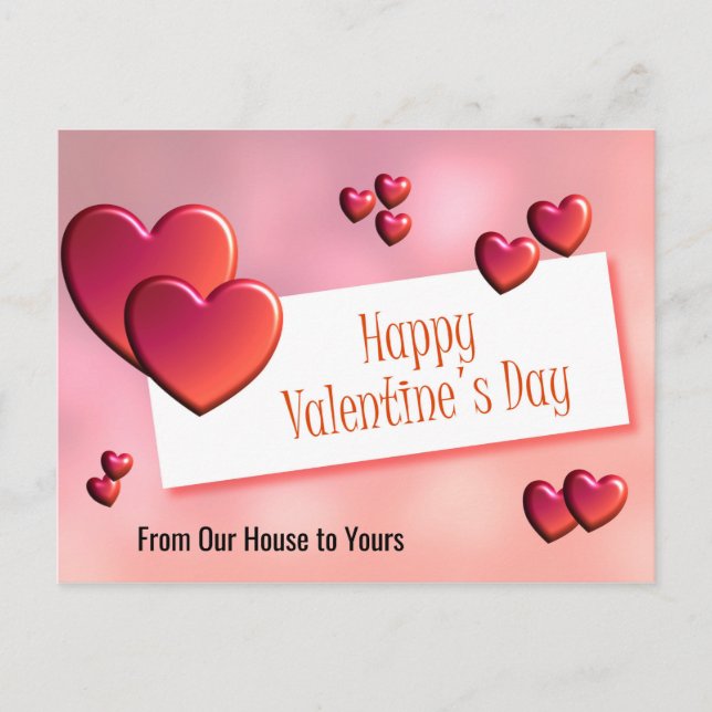 Postal con tarjeta postal del Día de San Valentín  (Anverso)