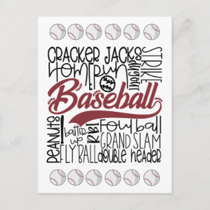 Postal Con tema de béisbol