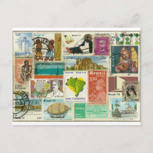 Postal con tema de sello
