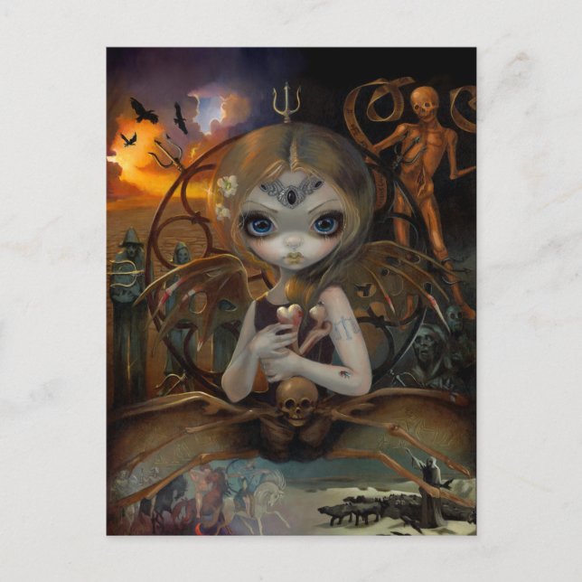 Postal con "Tribunal Inapropiado: Hambre" (Anverso)