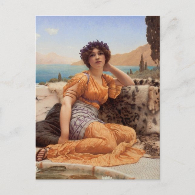 Postal Con violetas rotas y ropas de azafrán (Anverso)