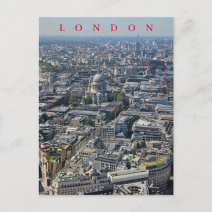 Postal con vista aérea de la catedral de San Pablo