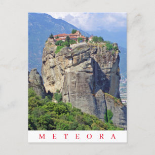 Postal con vista al monasterio de Meteora