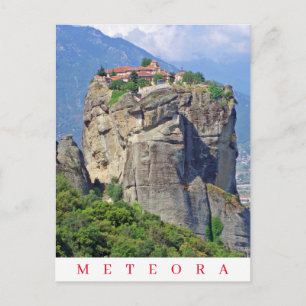 Postal con vista al monasterio de Meteora