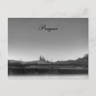 Postal con vista al río Praga