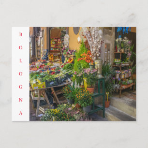 Postal con vista de frutas y verduras de Bolonia