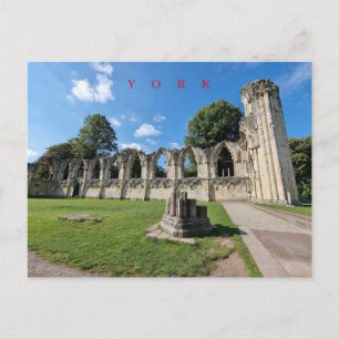 Postal con vista de la abadía de York St.Mary