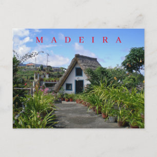 Postal con vista tradicional Madeira Santana