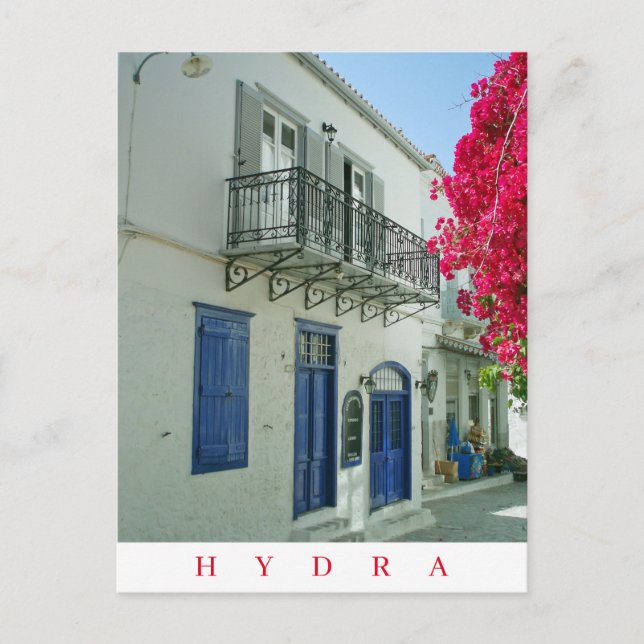 Postal con vistas a la isla Hydra (Anverso)