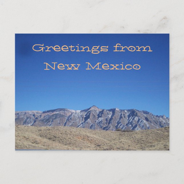 Postal con vistas a la montaña de Nuevo México (Anverso)