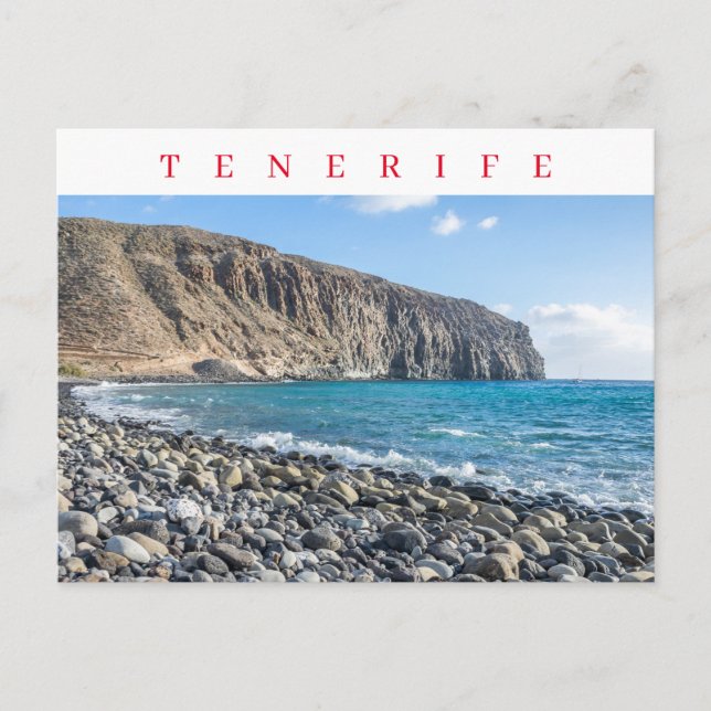 Postal con vistas a la playa de Tenerife (Anverso)