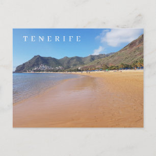 Postal con vistas a la playa de Tenerife Teresitas