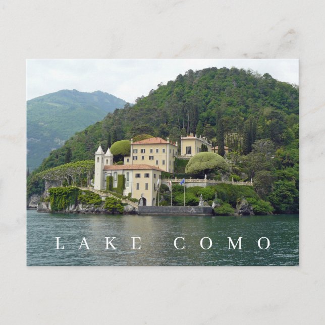 Postal con vistas al lago Como Isola Comacina (Anverso)