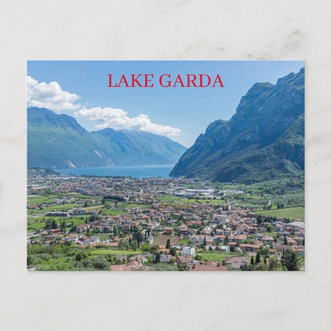 Postal con vistas al lago Garda Riva del Garda (Anverso)