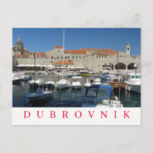Postal con vistas al puerto de Dubrovnik
