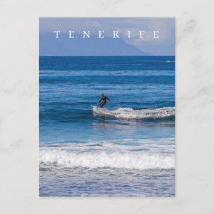 Postal con vistas al surfista de Tenerife