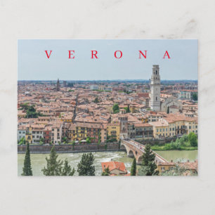 Postal con vistas panorámicas de Verona