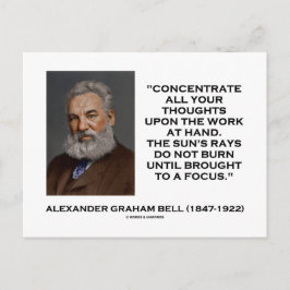 Postal Concentrarse en todas tus ideas en la cita de la C