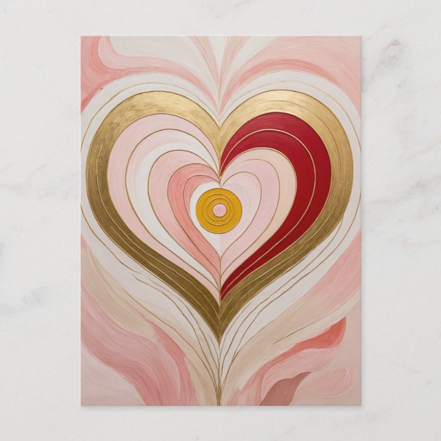 Postal Concentric Heart Blossom (Anverso)