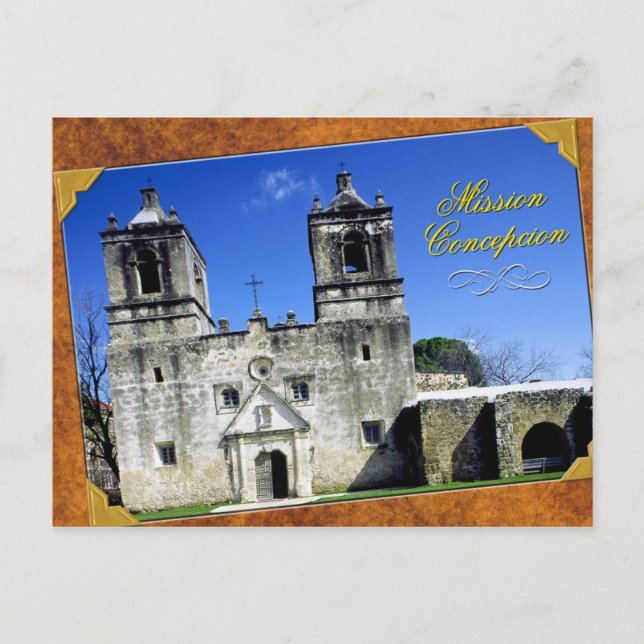 Postal Concepción de la Misión en San Antonio, Texas (Anverso)