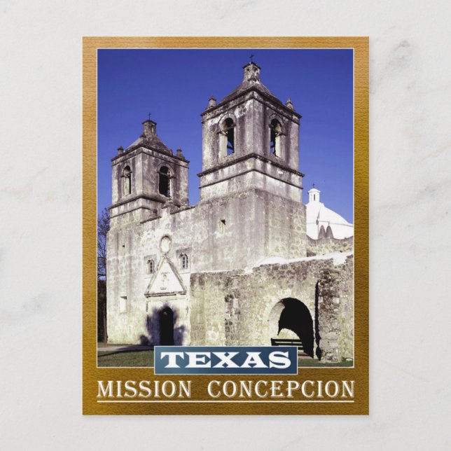 Postal Concepción de la Misión en San Antonio, Texas (Anverso)