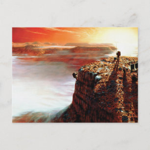 Postal Concepto artístico del primer viaje de la NASA al