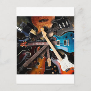 Postal Concepto de Guitars eléctricos