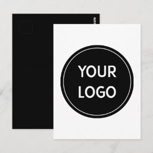 Postal Concepto de logotipo QR premium para moderno