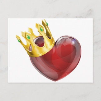 Postal Concepto de Rey de corazones