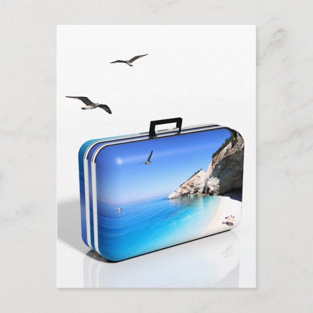 Postal Concepto de vacaciones de verano (Anverso)