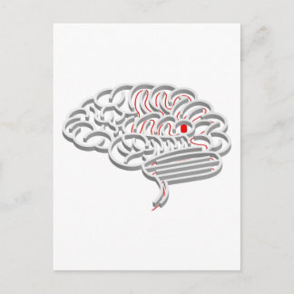 Postal Concepto del laberinto cerebral