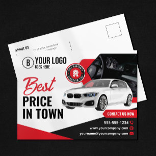 Postal Concesionario de automóviles llamativo Alquiler de