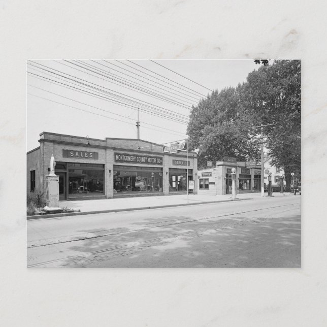 Postal Concesionario de automóviles temprano, 1926 (Anverso)