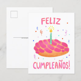Postal Concha de Pan Dulce de Cumpleaños en Español