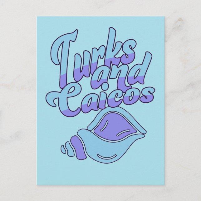 Postal Concha de Turcas y Caicos (Anverso)