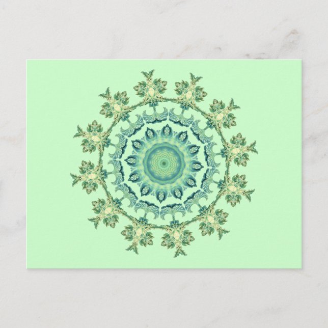 Postal conchas marinas Mandala (Anverso)
