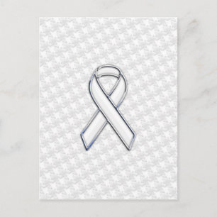 Postal Conciencia de la cinta blanca cromada sobre la imp