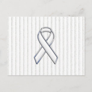 Postal Conciencia de la cinta blanca sobre bandas vertica