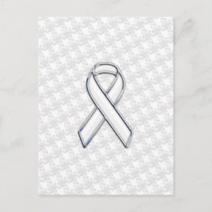 Postal Conciencia de la cinta blanca sobre la impresión d