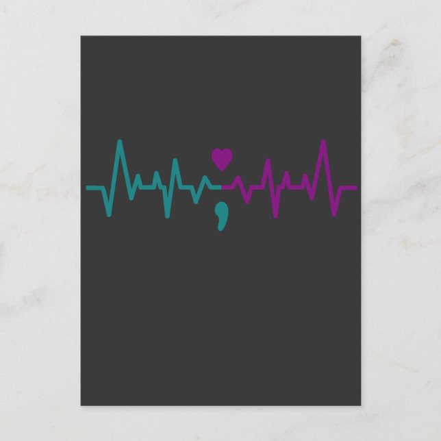 Postal Conciencia de Prevención del Suicidio Pulso Cardía (Anverso)