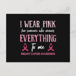 Postal Conciencia del Cáncer de Mama Familia Amigos Apoyo