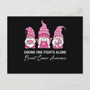 Postal Conciencia del Cáncer de Seno Gnome One Lucha Solo