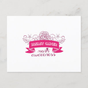 Postal conciencia del mes del cáncer de mama