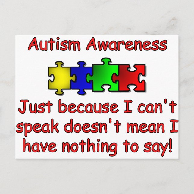 Postal Conciencia sobre el autismo (Anverso)