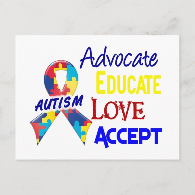 Postal Conciencia sobre el autismo (Anverso)