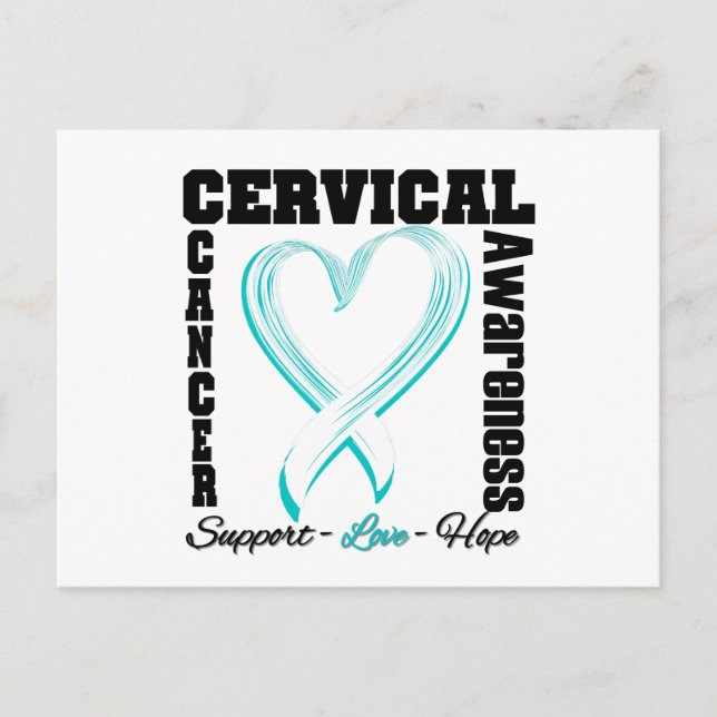 Postal Conciencia sobre el cáncer cervical cepillado Cint (Anverso)