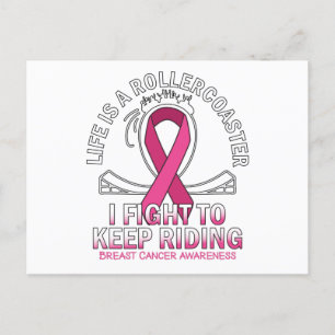 Postal Conciencia sobre el cáncer de mama cinta rosada pa