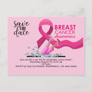 Postal Conciencia sobre el cáncer de mama excepto la fech