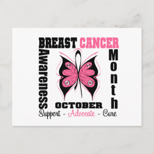 Postal CONCIENCIA SOBRE EL Cáncer de Mama Mes Mariposa